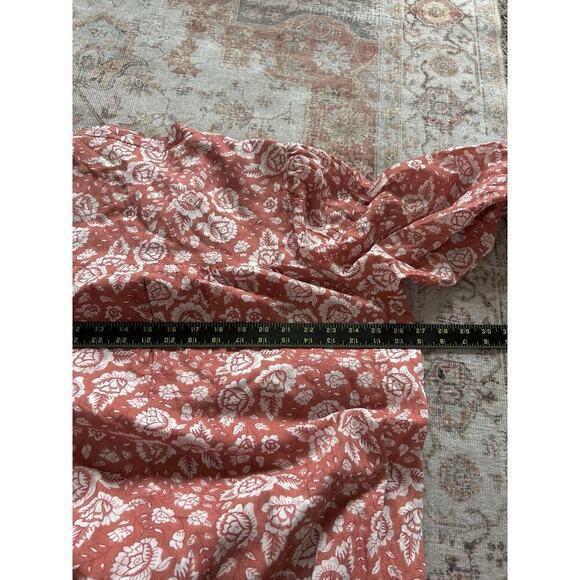 Cleobella Sara Floral Belted Midi Dress Terracotta Lined Womens Size XL - Picture 7 of 8